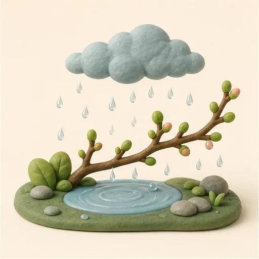 雨水節氣插圖